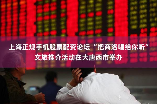 上海正规手机股票配资论坛 “把商洛唱给你听”文旅推介活动在大唐西市举办